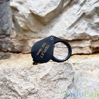 Loupe triplet 10X PREMIUM pour géologues et bijoutiers